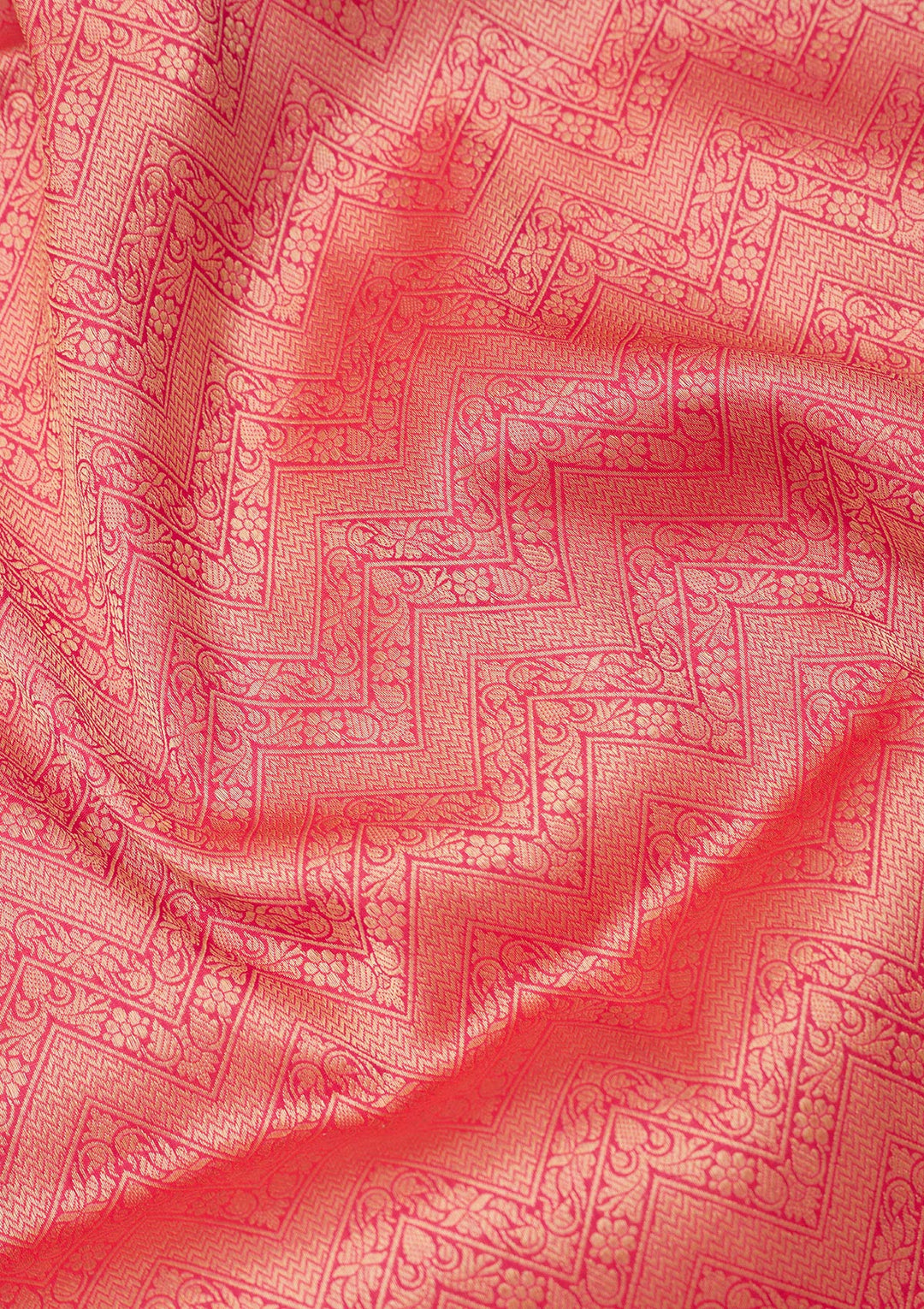 Rani Pink Zariwork Pure Silk Saree