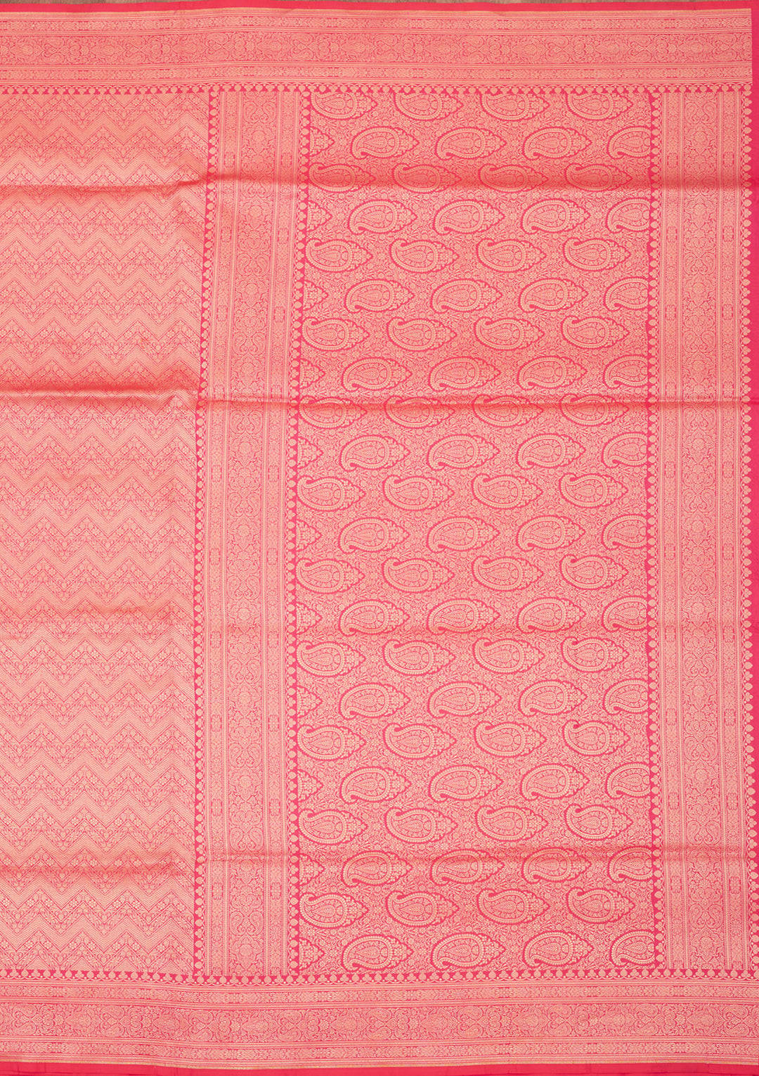 Rani Pink Zariwork Pure Silk Saree