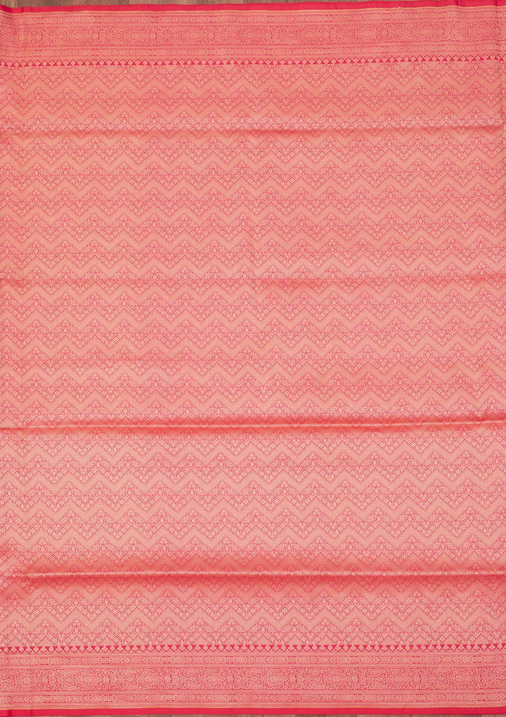 Rani Pink Zariwork Pure Silk Saree