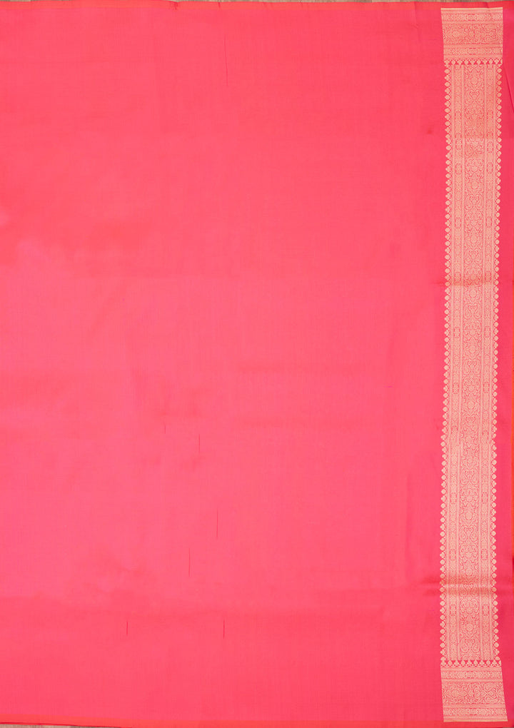 Rani Pink Zariwork Pure Silk Saree