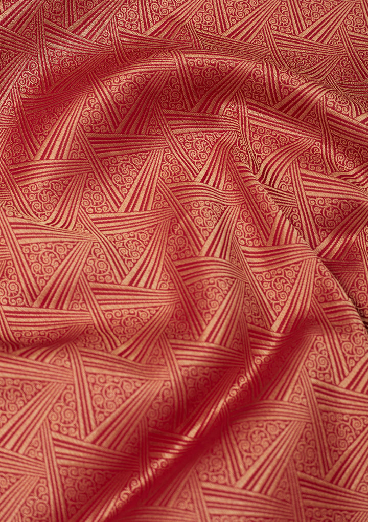 Rani Pink Zariwork Pure Silk Saree