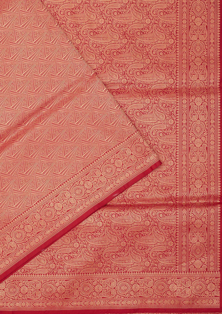 Rani Pink Zariwork Pure Silk Saree