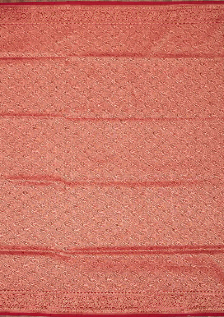 Rani Pink Zariwork Pure Silk Saree