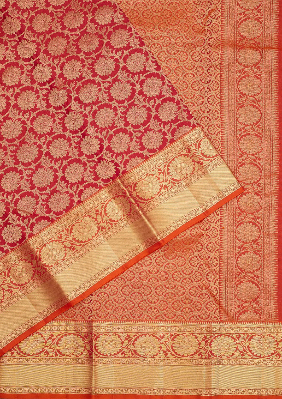 Rani Pink Zariwork Pure Silk Saree