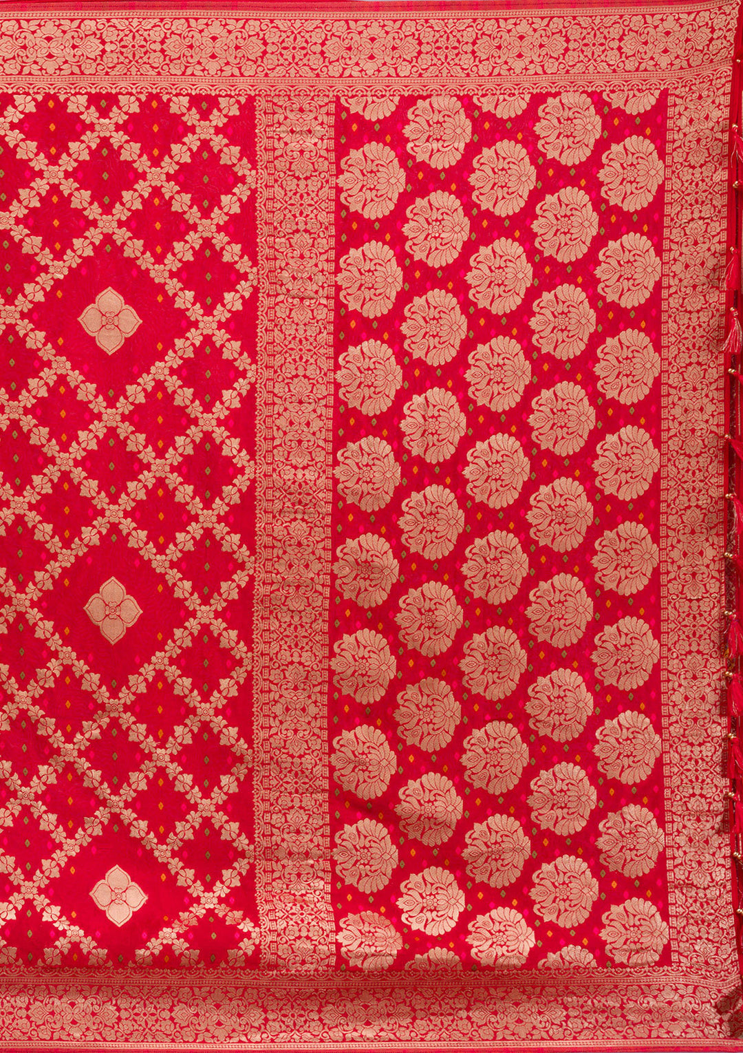 Red Zariwork Georgette Saree