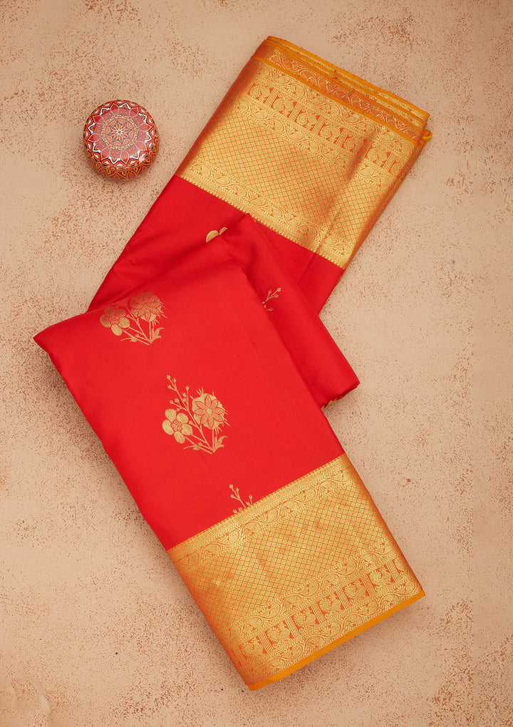Red Zariwork Pure Silk Saree