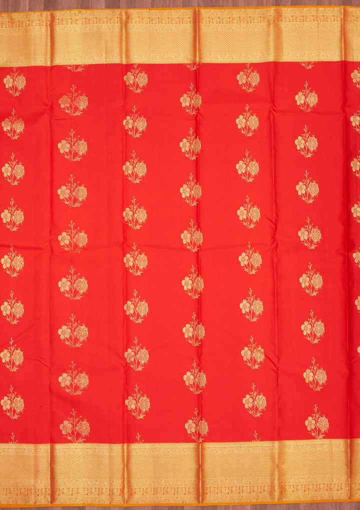 Red Zariwork Pure Silk Saree