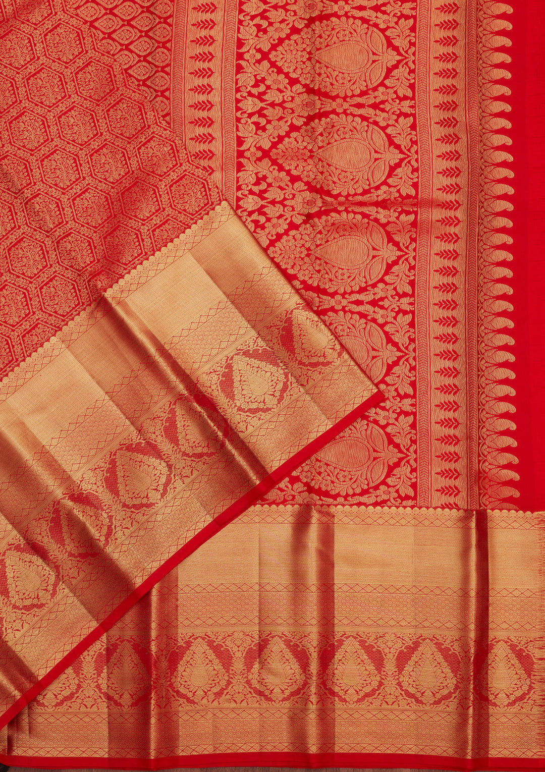 Red Zariwork Pure Silk Saree