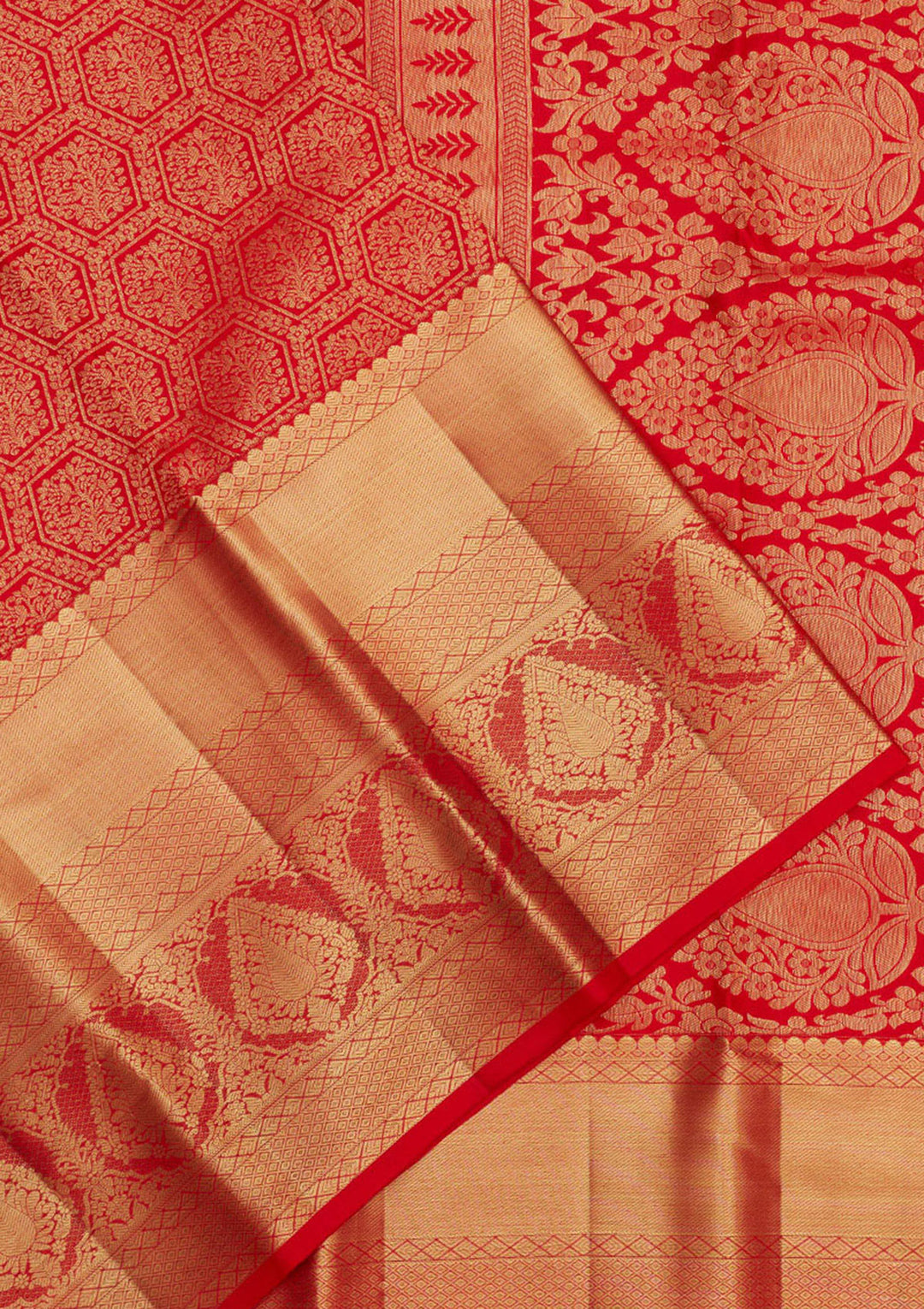 Red Zariwork Pure Silk Saree
