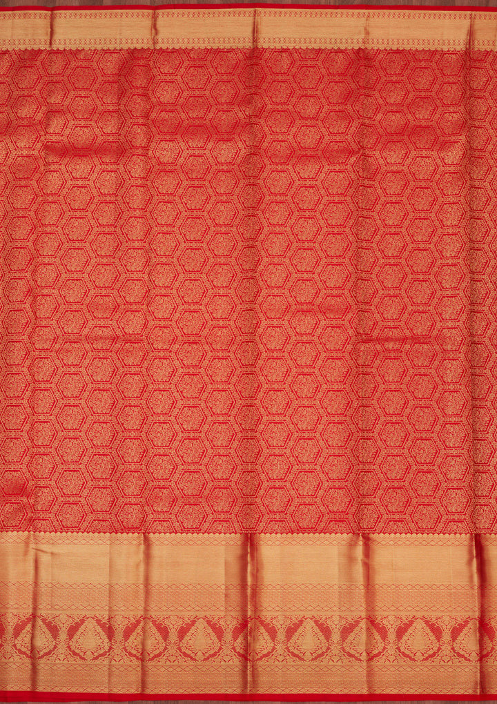 Red Zariwork Pure Silk Saree