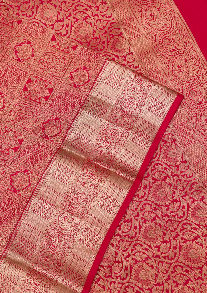 Red Zariwork Banarasi Pure Silk Saree