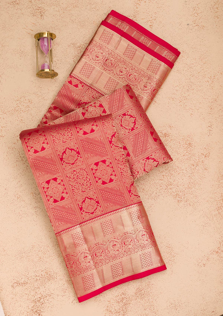 Red Zariwork Banarasi Pure Silk Saree