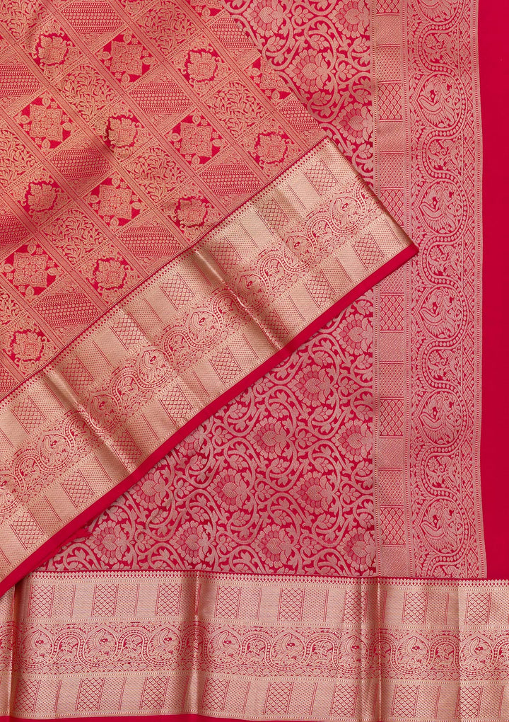 Red Zariwork Banarasi Pure Silk Saree