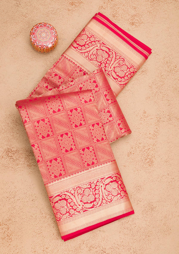 Red Zariwork Pure Silk Saree