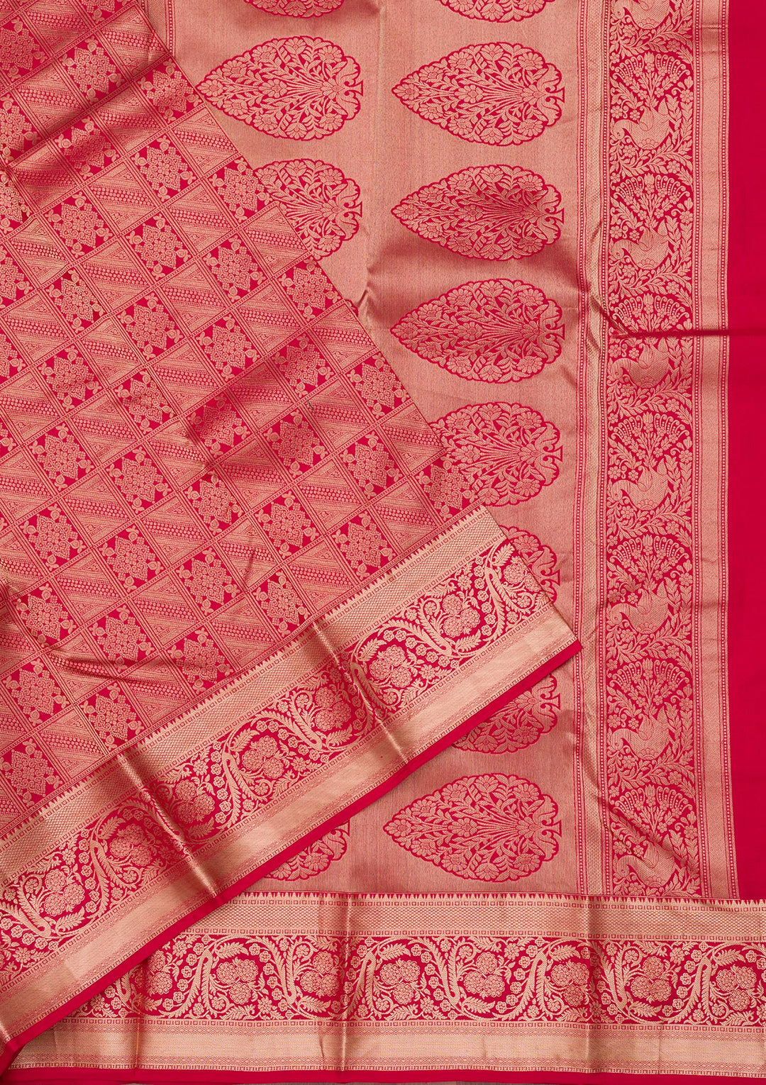 Red Zariwork Pure Silk Saree