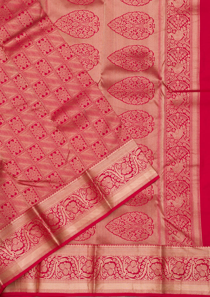 Red Zariwork Pure Silk Saree