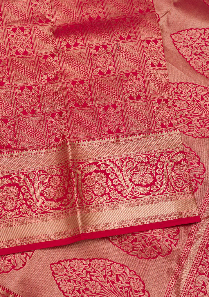 Red Zariwork Pure Silk Saree