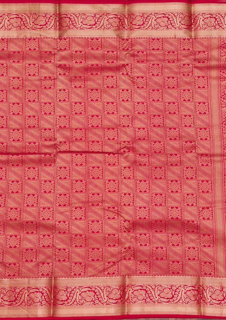 Red Zariwork Pure Silk Saree