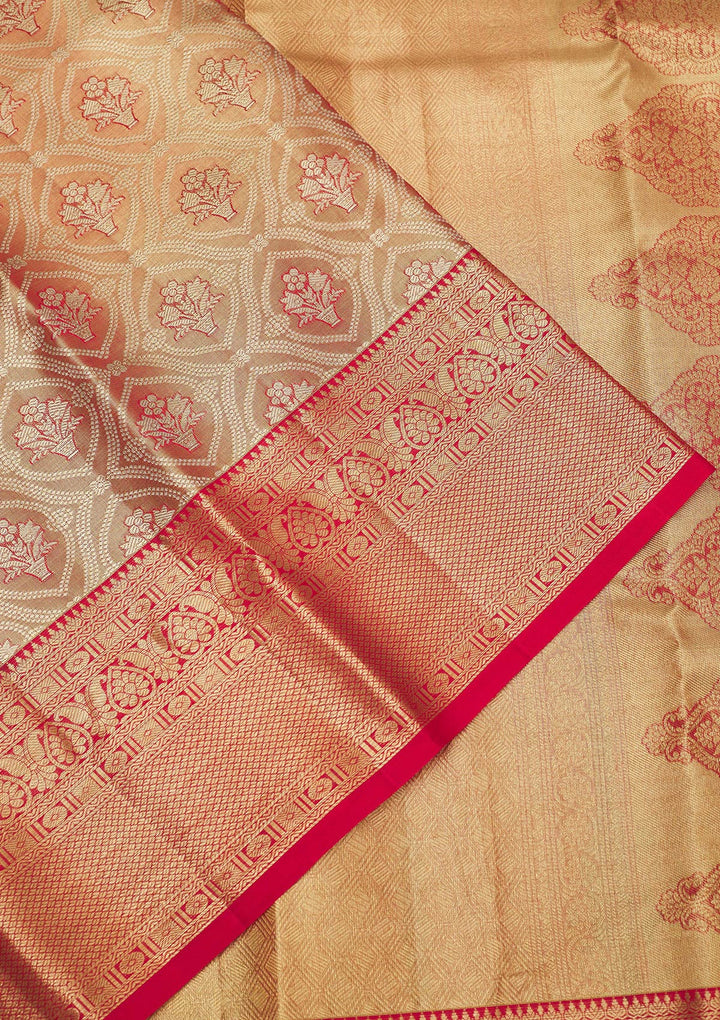 Red Zariwork Pure Silk Saree