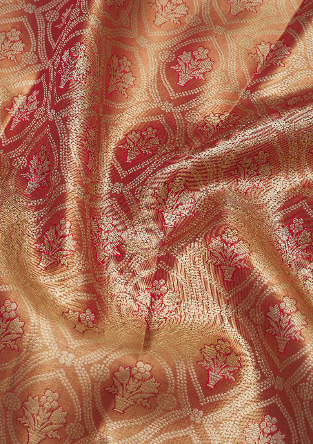 Red Zariwork Pure Silk Saree