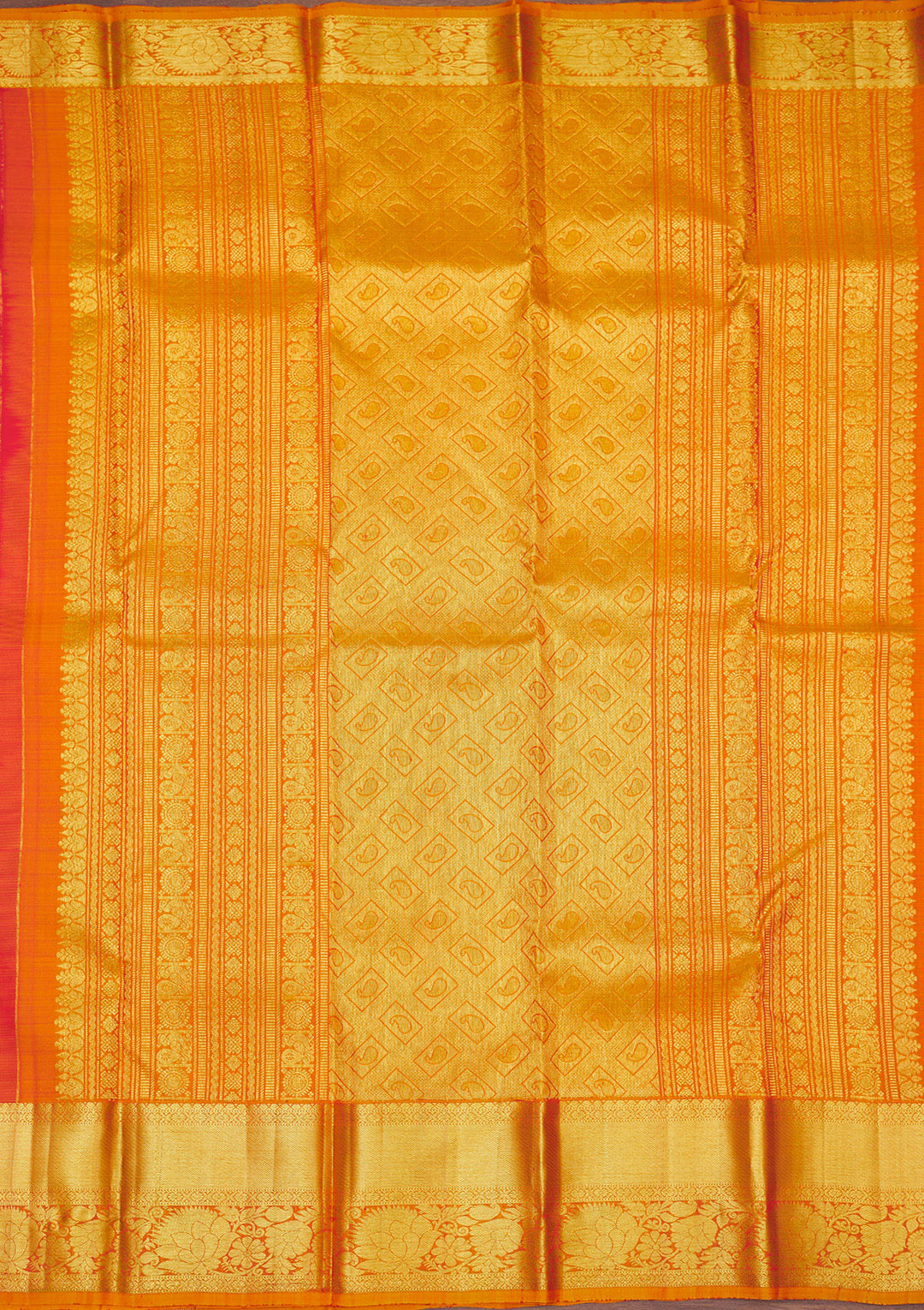 Red Zariwork Pure Silk Saree