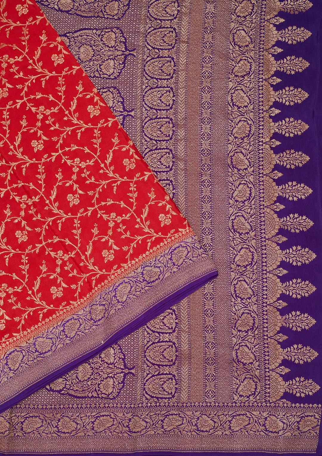 Red Zariwork Pure Silk Saree