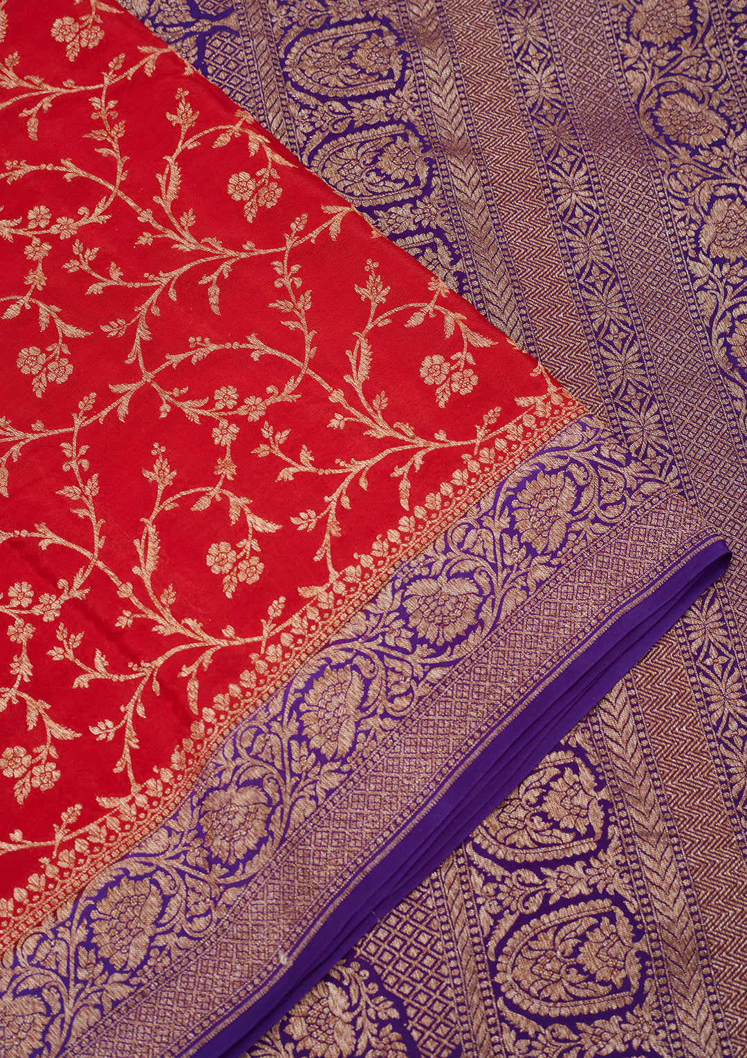 Red Zariwork Pure Silk Saree