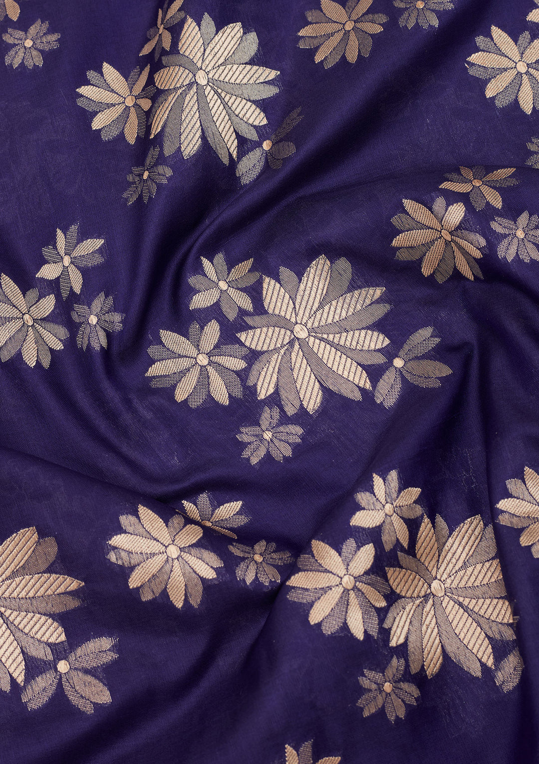 Royal Blue Zariwork Pure Silk Saree