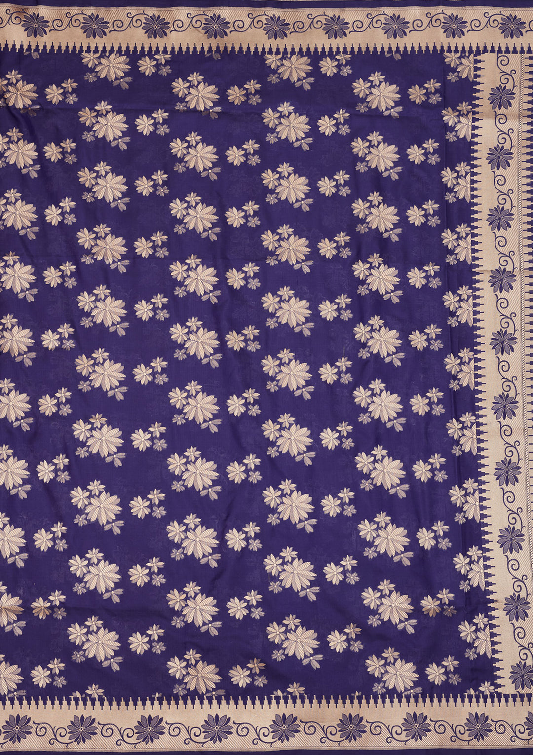 Royal Blue Zariwork Pure Silk Saree
