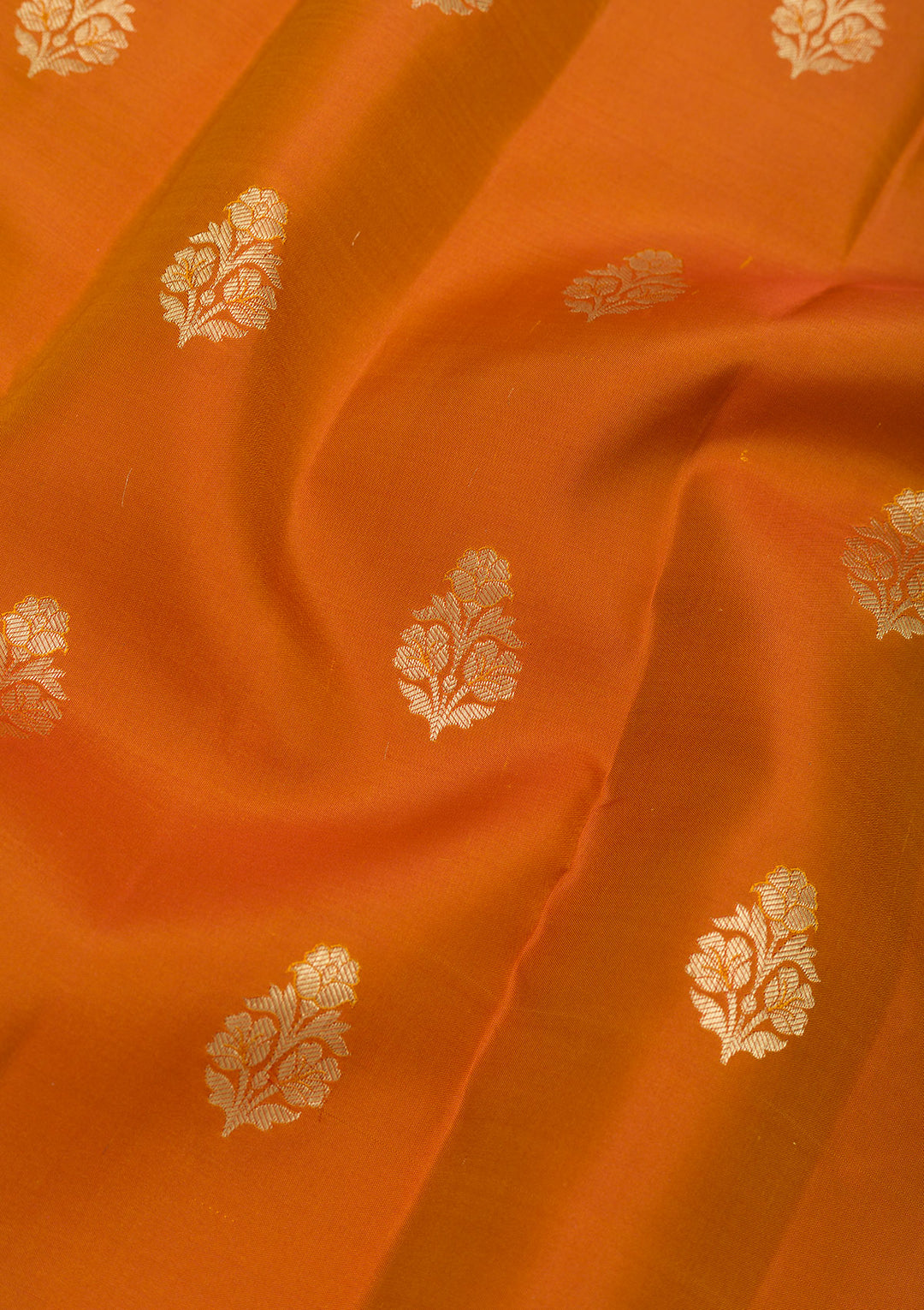 Rust Zariwork Banarasi Pure Silk Saree