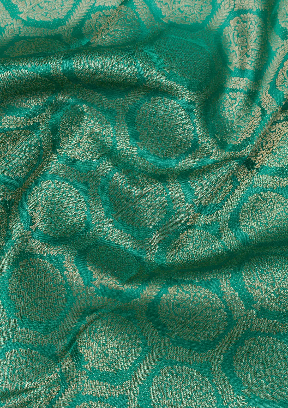 Sea Green Zariwork Pure Silk Saree