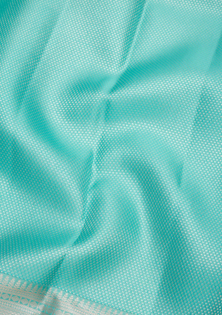 Sky Blue Zariwork Pure Silk Saree