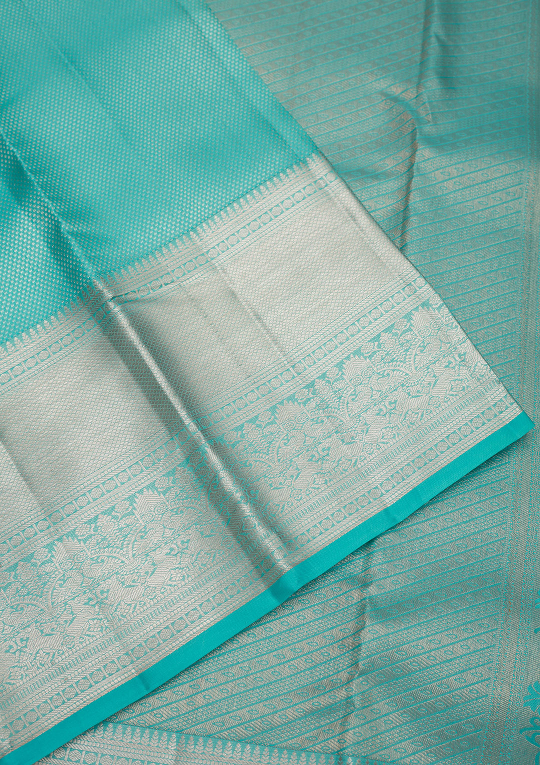 Sky Blue Zariwork Pure Silk Saree