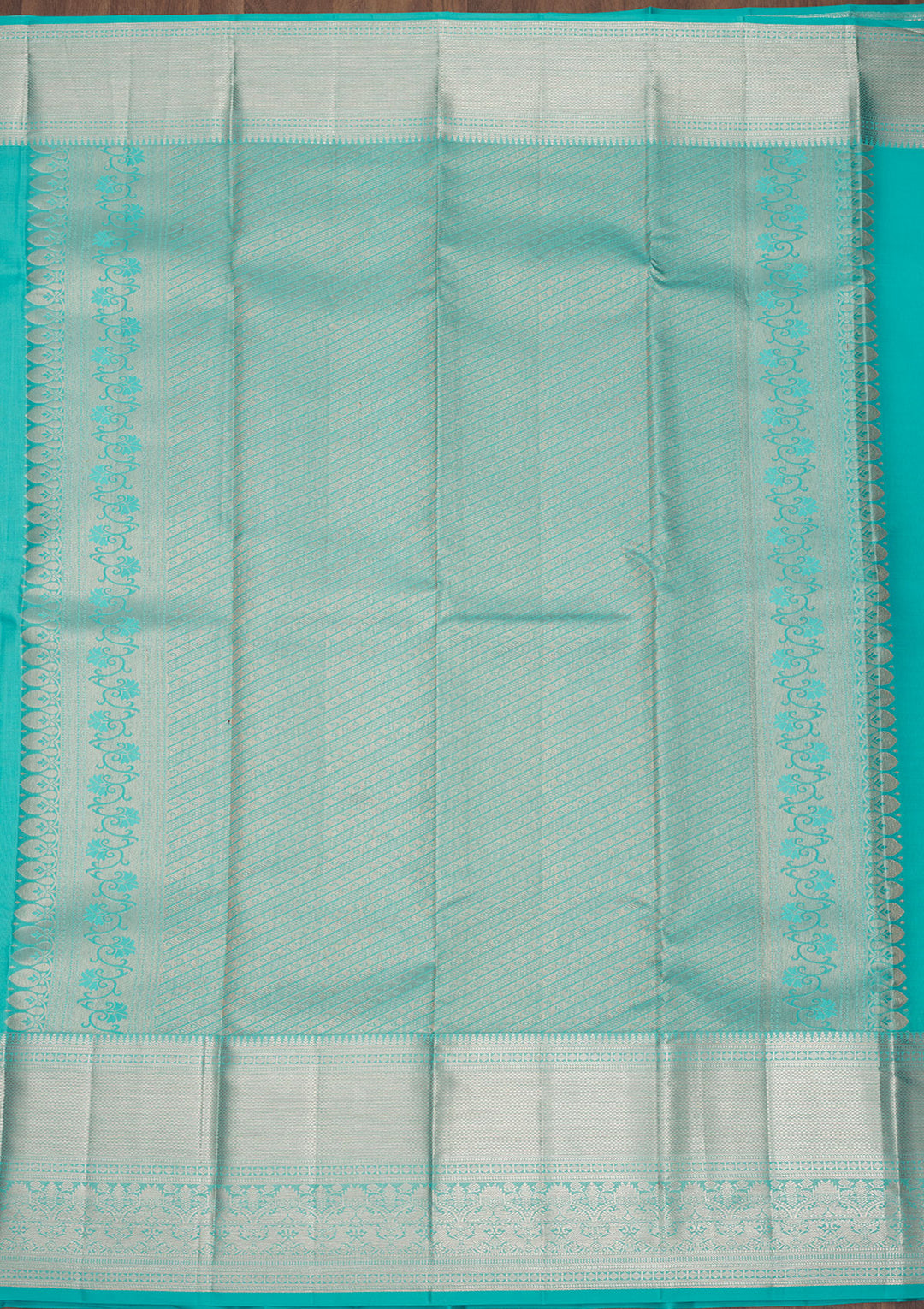 Sky Blue Zariwork Pure Silk Saree