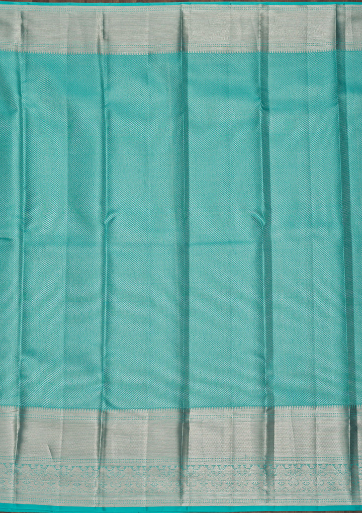 Sky Blue Zariwork Pure Silk Saree
