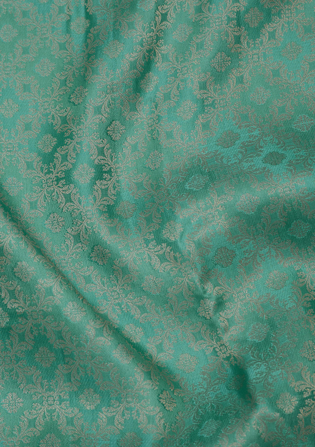 Turquoise Blue Zariwork Pure Silk Saree