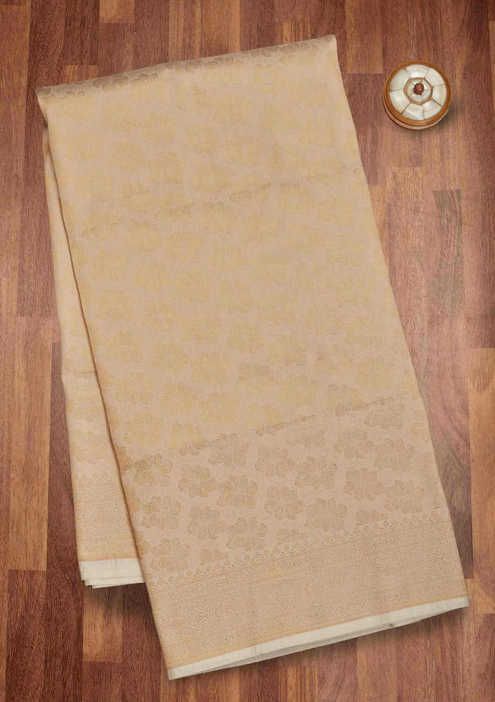White Zariwork Pure Silk Saree