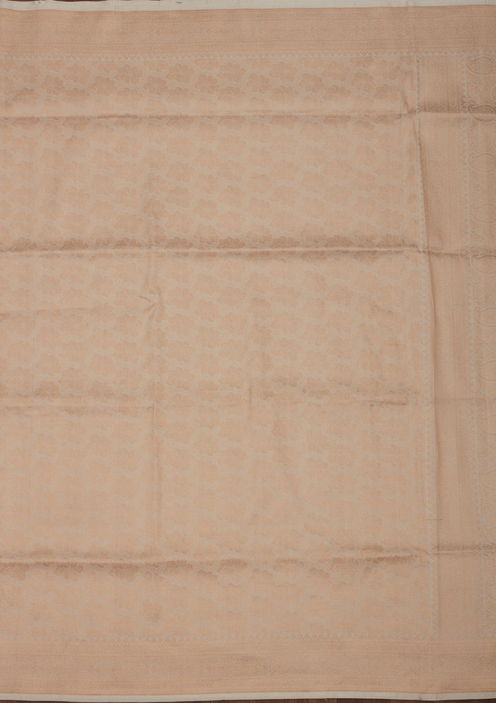 White Zariwork Pure Silk Saree