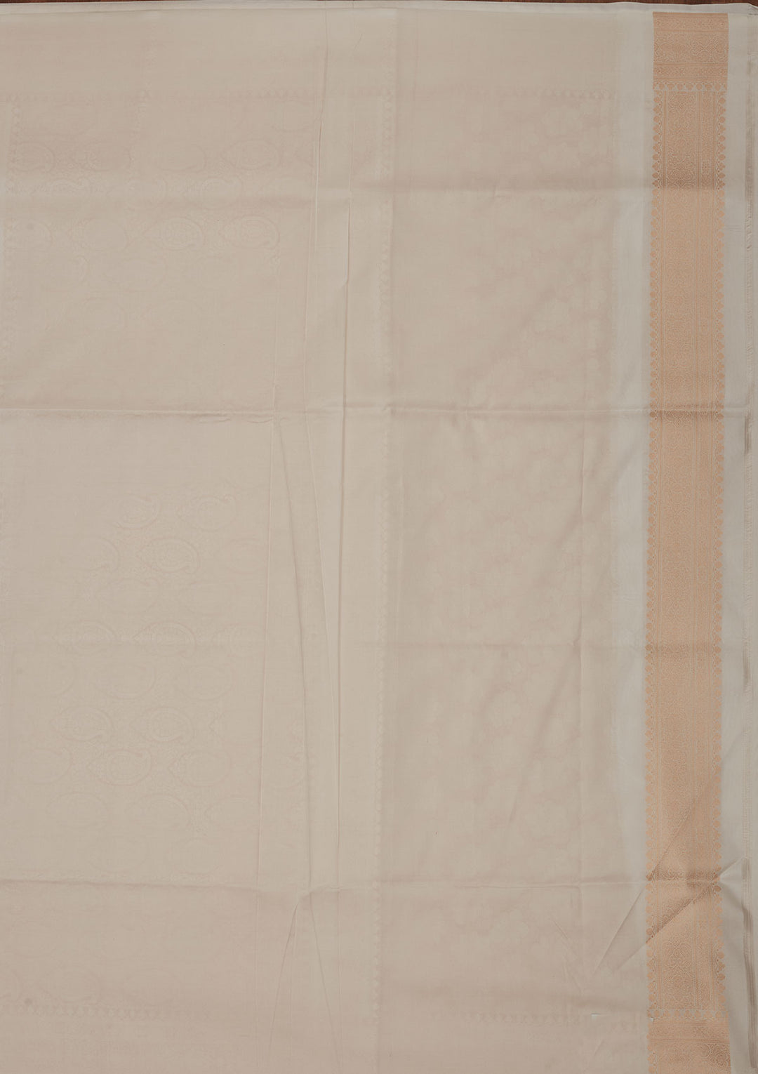 White Zariwork Pure Silk Saree