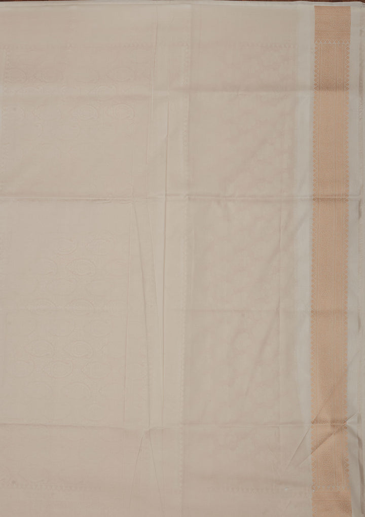 White Zariwork Pure Silk Saree