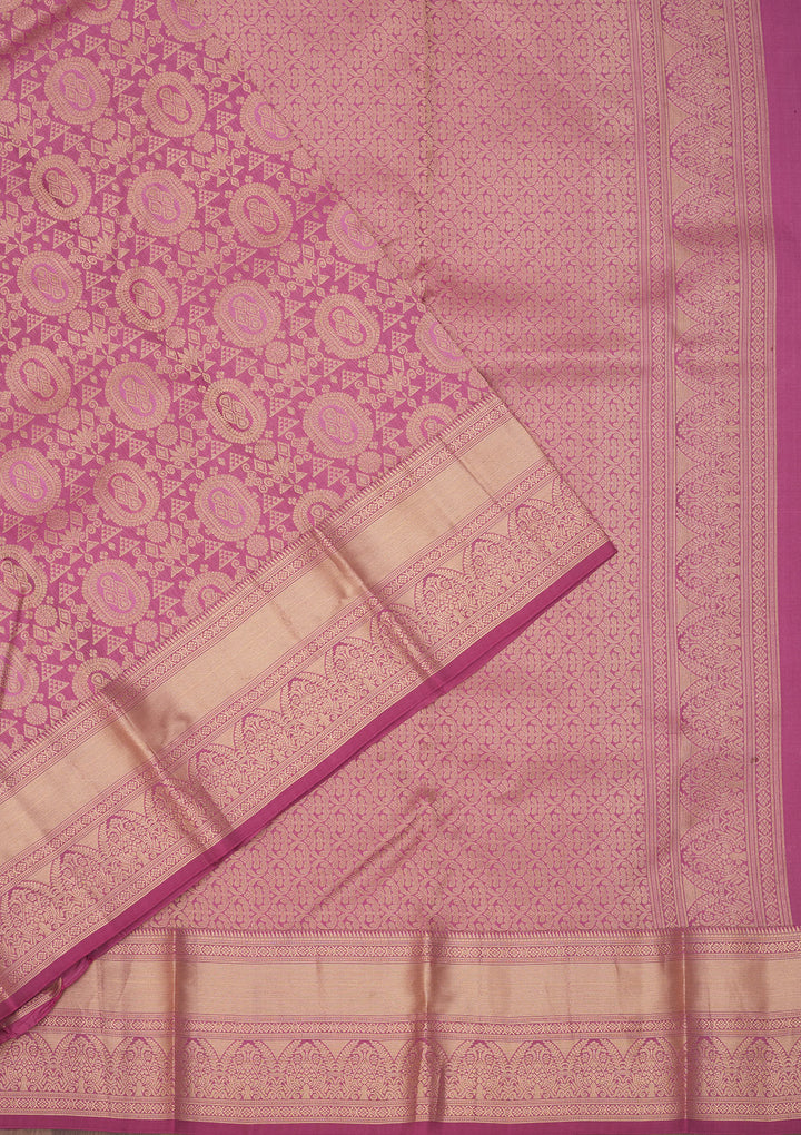 Wine Zariwork Pure Silk Saree
