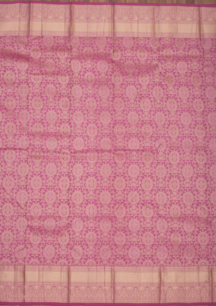 Wine Zariwork Pure Silk Saree