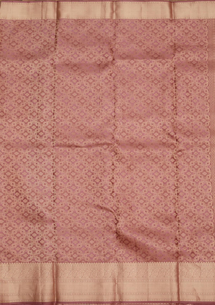 Wine Zariwork Pure Silk Saree