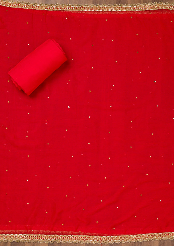 Yellow Zariwork Organza Unstitched Salwar Suit