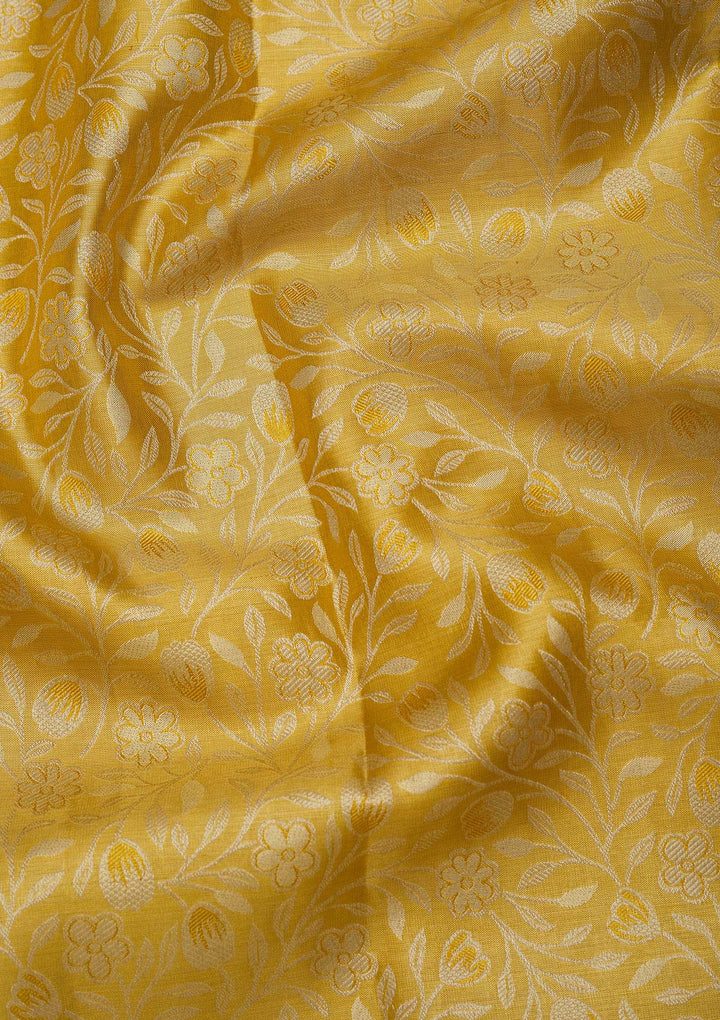 Yellow Zariwork Pure Silk Saree