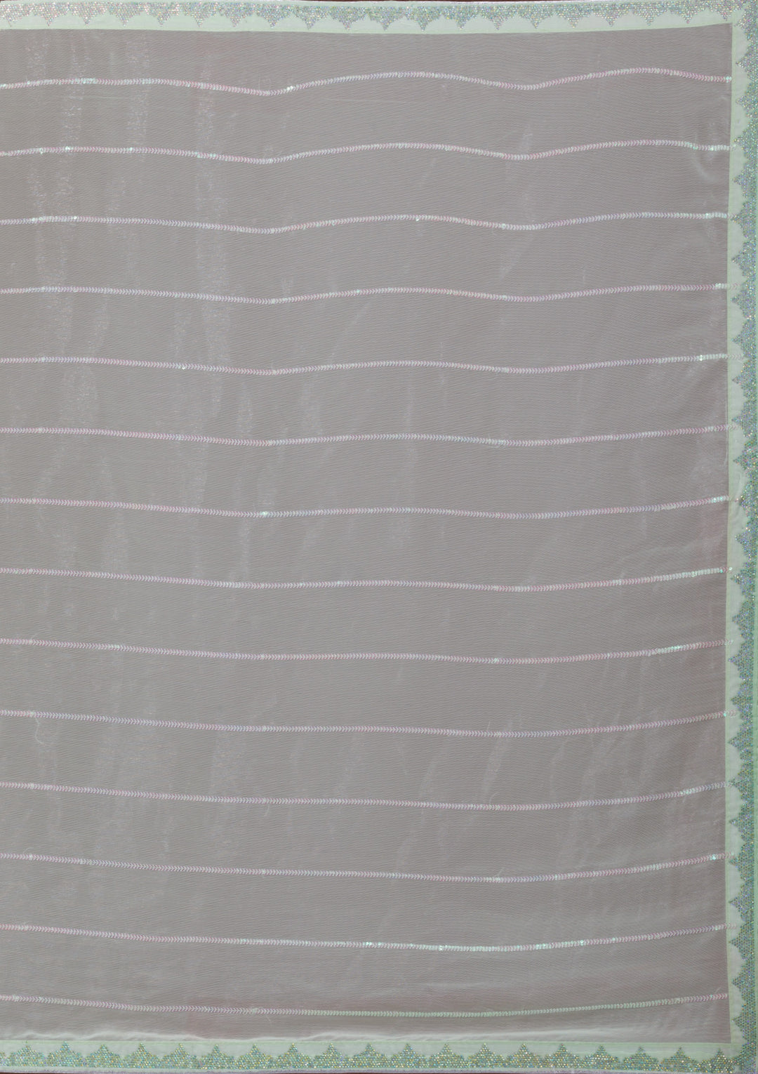 Pista Green Sequins Shimmer Saree-Koskii