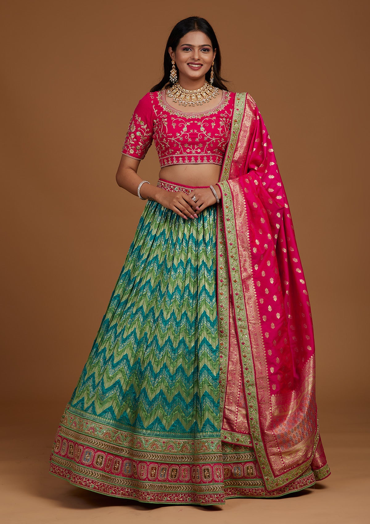 Rama green lehenga choli on sale