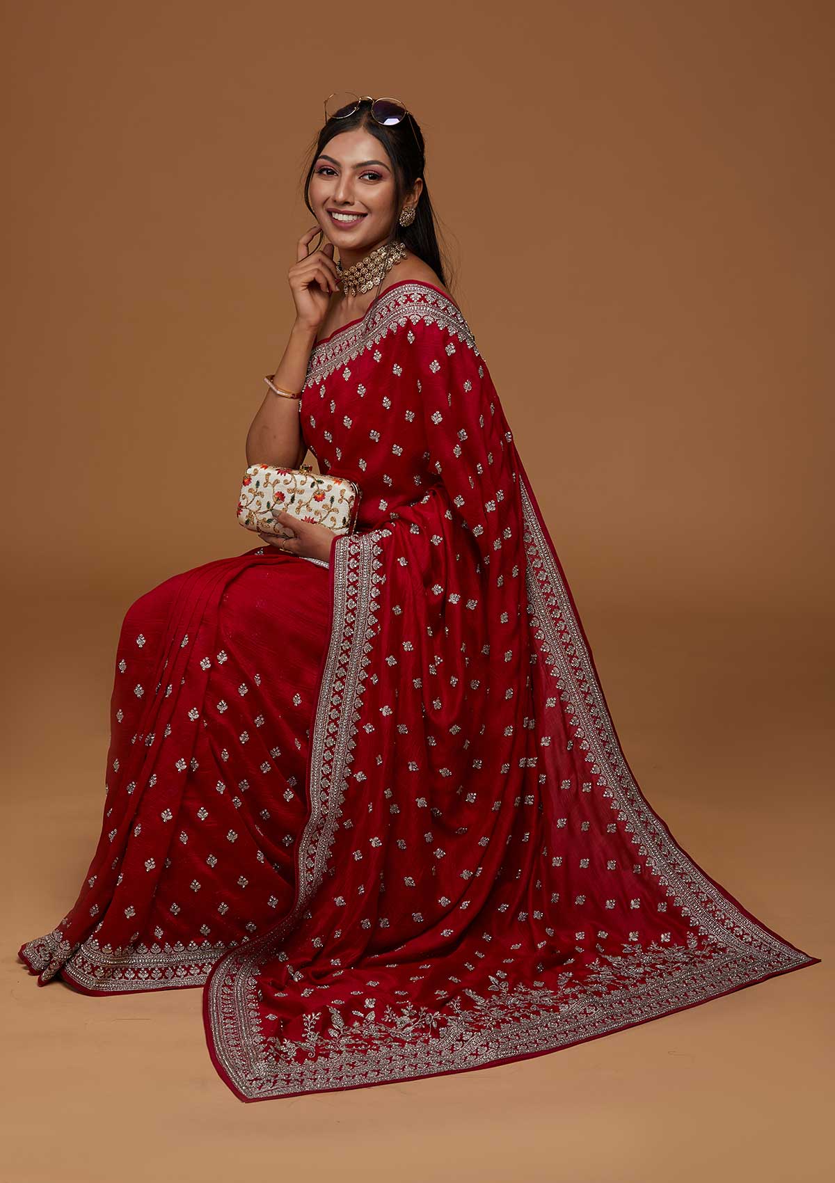 Rani pink deals bridal saree
