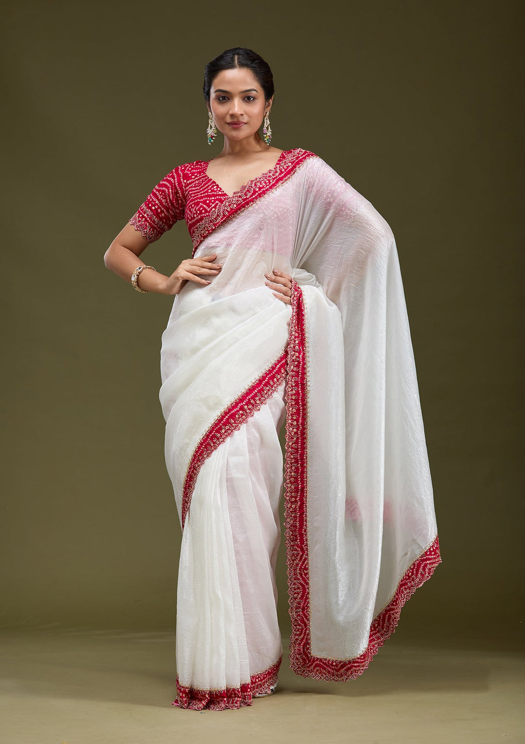 Durga puja saree - Koskii