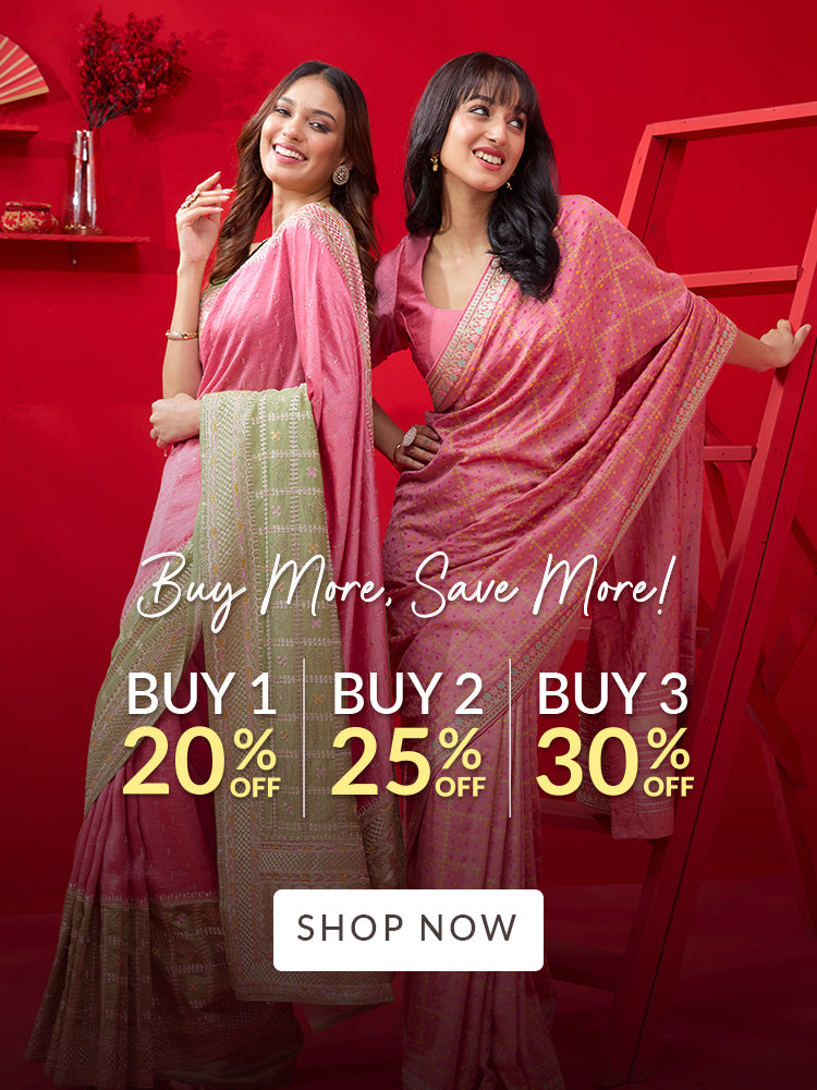 Sarees Buy 2 get 25 buy 3 get 30 - Koskii